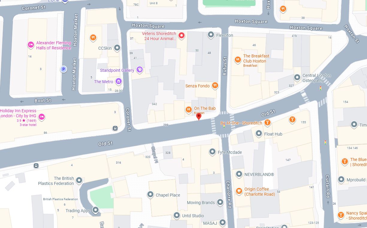 Map showing location of Coffee Shop like at Home